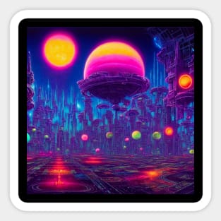 Orbs Mysterious Astral City Sticker